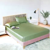 Elegant Silk fitted sheet -  Mint Green